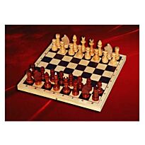 Шахматы обиходные лакированные с доской (290х145х38 мм)