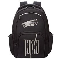 Рюкзак школьный подростковый Grizzly "Tokyo" черно-серый