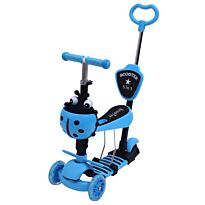 Scooter: Самокат "Божья коровка" с ручкой, голубой