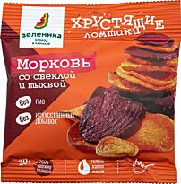 Зеленика - Хрустящие овощные ломтики из моркови, свеклы и тыквы 20г