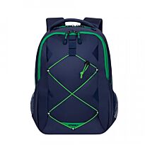 Grizzly Рюкзак подростковый для мальчика (со шнуром) синий - зеленый