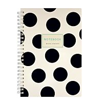 Тетрадь на гребне, А5, Bruno Visconti "BLACK POLKA DOTS"60л. клетка