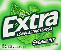 Жевательная резинка Wrigley's  "Extra Spearmint" 1шт (блок 10шт) США