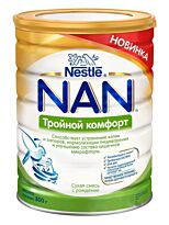 Nestle: Смесь 800г NAN Тройной комфорт