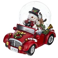 Remeco Фигурка декоративная в стекл. шаре "Снеговик и олень", D 7 см, L11 W7 H9 см
