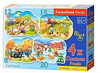 Castorland: Пазлы Четыре сезона, 4 в 1. 8/12/15/20 эл.