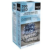 Luca: Гирлянда "Snake light", холодный свет, 700 LED 2см., раст., 1400см., для 215см., для наружного и внутреннего использования