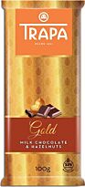 TRAPA Шоколад молочный GOLD BAR - HAZELNUTS 100г