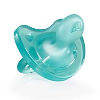 Chicco: Пустышка силикон Physio Soft 6м+, голубой