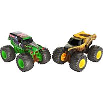 Monster Jam: 1:64 2 Базовые машины меняющие цвет Grave Digger vs. Earth Shaker