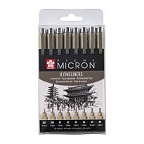 Набор линеров PIGMA MICRON (0.15 мм,-0.7 мм.), 8 шт.
