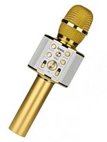 Караоке микрофон HOCO BK3 Cool Sound KTV Microphone BT (золотой)
