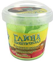 Кинетическая глина, травянисто-зелёная, банка 200гр