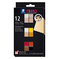 Набор полимерной глины Fimo professional ''Doll art'' 12 цв. Базовые оттенки кожи