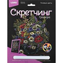 Скретчинг 18*24см Цветы "Полевые цветы"