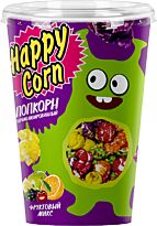 Кукуруза воздушная "HAPPY CORN" Фруктовый Микс Стакан 85гр