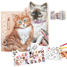 Альбом для раскрашивания с наклейками KITTY and DOGGY TOPModel
