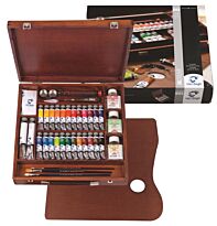 Набор масляных красок VAN GOGH EXPERT, 24*20мл, 2*60мл, медиумы - 3шт., кисти - 3шт., уголь, мастихин, маслёнка.