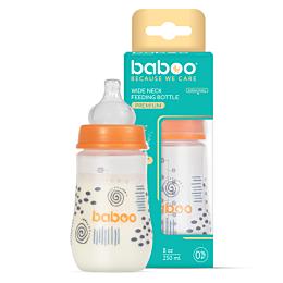 Baboo: Бутылочка Anti-Colic Blue Haze, силикон. 250 мл. 3м+