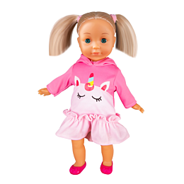 Bayer Dolls: Кукла Шарлин в платье с единорогом, 33 см