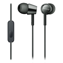 Наушники Sony MDR-EX155AP black with Mic