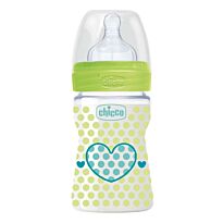 Chicco: Бутылочка Wellbeing для кормления силикон 150 мл 0м+, зеленый