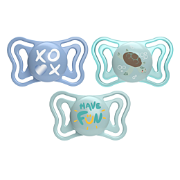 Chicco: Пустышка силикон Physio Light 6м+ 2 шт, голубой