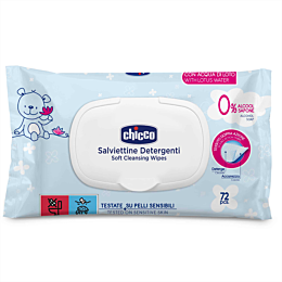 Chicco: Влажные очищающие салфетки "Baby Moments" 72 шт с клапаном