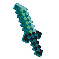 Minecraft: Кинжал Изумрудный пиксельный 25см