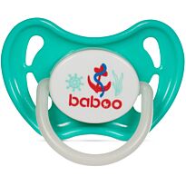 Baboo: Соска-пустышка симметричная светящаяся Marine 0 м+ силикон, мятный