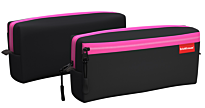 Пенал квадро c двумя отделениями 210x100x50мм Black&Pink
