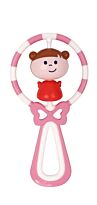Hola: Игрушка погремушка девочка, розовая