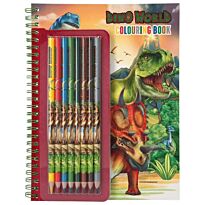 Альбом для раскрашивания с карандашами Dino World.