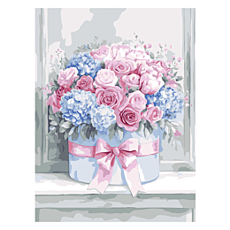 kartina_po_nomeram_buket_s_roz