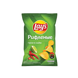 Lays Чипсы Рифленые Чили и лайм 125г