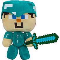 Minecraft: Мягкая игрушка Diamond Steve с мечом 35см