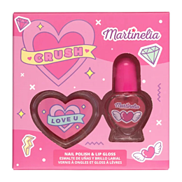 Martinelia: Crush. Мини набор розовый. Лак для ногтей, бальзам для губ