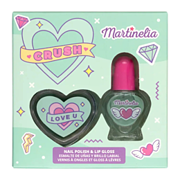 Martinelia: Crush. Мини набор зеленый. Лак для ногтей, бальзам для губ