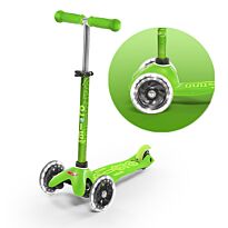 Mini Micro: Самокат Green deluxe, LED, свет. колёса