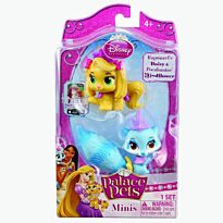 Blip Toys: Disney Princess Palace Pets Minis. Енот Покахонтас Windflower и щенок Рапунцель Daisy, 2 фигурки 4 см