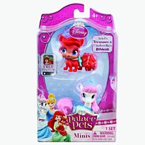 Blip Toys: Disney Princess Palace Pets Minis. Котенок Ариель Treasure и пони Золушки Bibbidi, 2 фигурки 4см