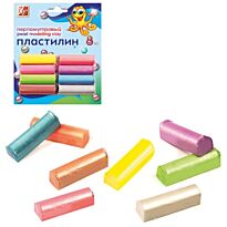 Пластилин перламутровый 8 цветов