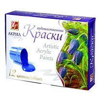Краски акриловые художественные 12 цветов