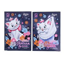 Бумага цветная для детского творчества 20цв 20л(5мет,5флю) Marie Cat