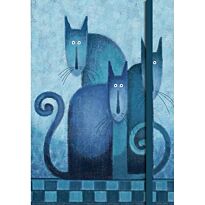 Бизнес-блокнот "Cats", Modo Arte, 120x170 мм,160 стр., на резинке. 6 098