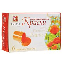 Краски акриловые флуоресцентные 6 цветов