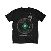 T-Shirt The Beatles Apple Turntable Men's Blk T Shirt: Large