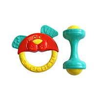 Lubby: Игрушка-Погремушка "Собачка и гантелька", от 3 мес.