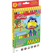 Карандаши 12 цветов Play Doh, треугольные утолщенные