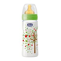 Chicco: Бутылочка Wellbeing для кормления Ironic латекс 330 ml 4+ для каши